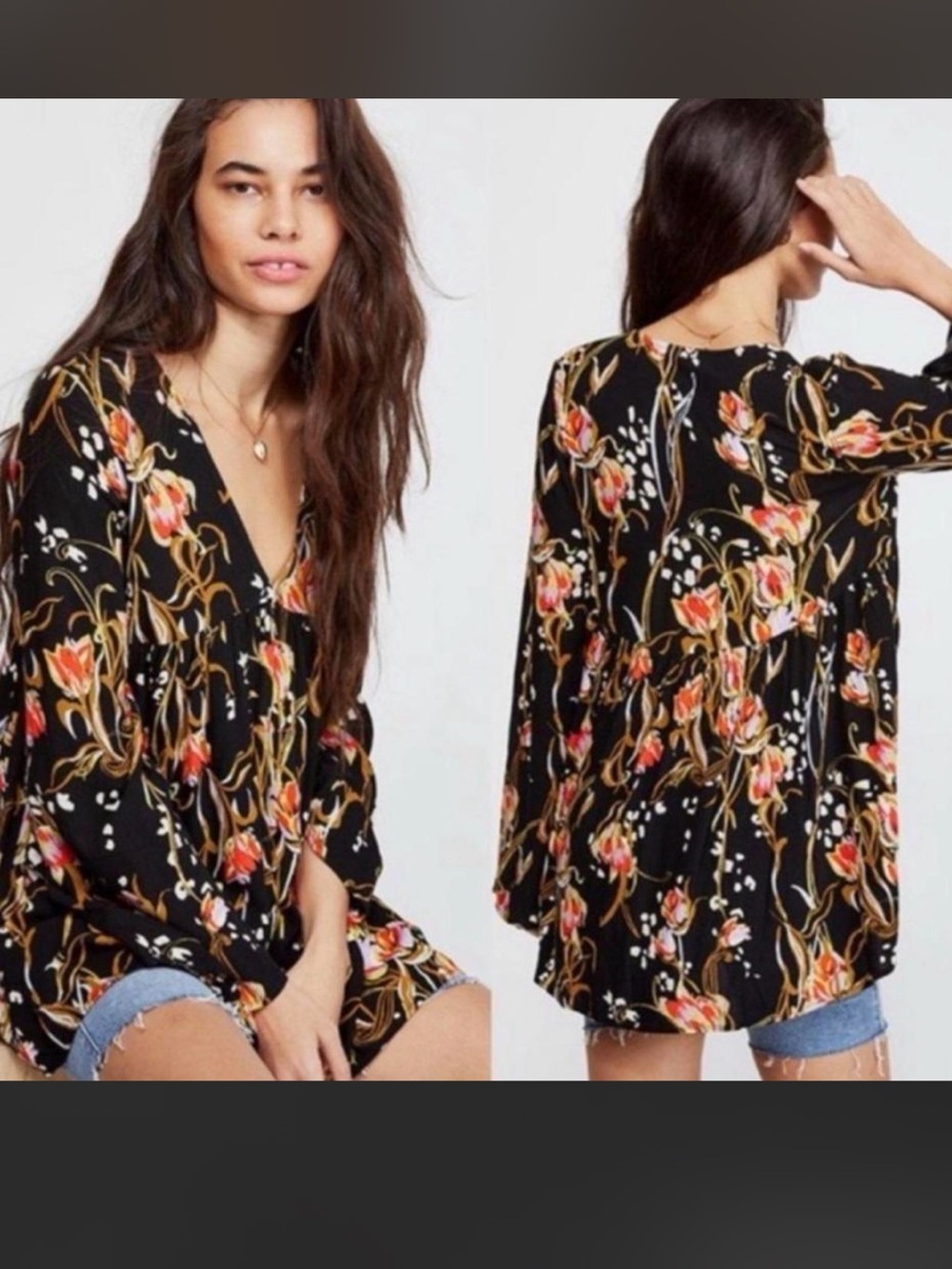 Free People Bella Floral Print Tunic